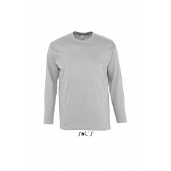 Camiseta laboral HOMBRE Manga Larga con cuello redondo MONARCH Gris Mezcla