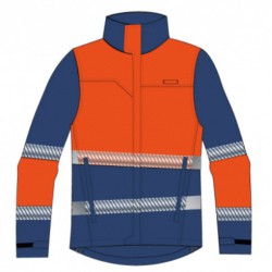 Cazadora alta visibilidad HOMBRE KINGSMANN STARLIGHT, Azul Marino con Naranja... 2