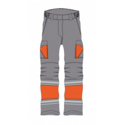 Pantalón alta visibilidad MUJER KINGSMANN STARLIGHT para rodilleras, Gris con... 1