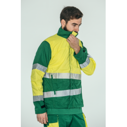 Cazadora alta visibilidad HOMBRE KINGSMANN STARLIGHT, Verde con Amarillo Flúor