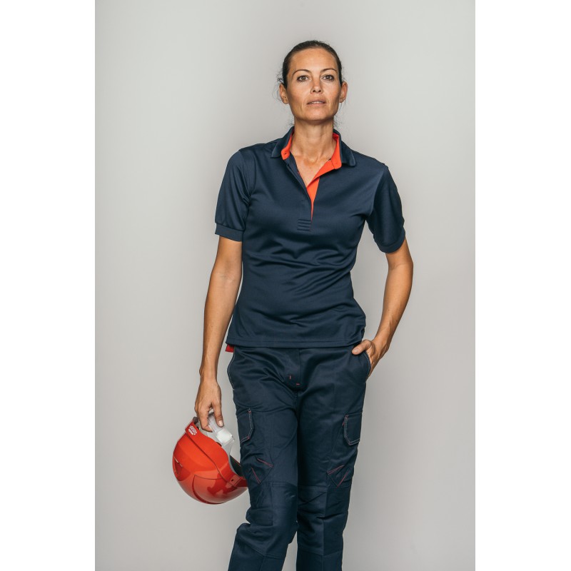 Polo laboral manga corta MUJER ELASTIS