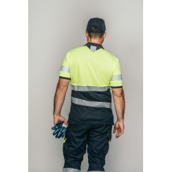 Polo alta visibilidad HOMBRE KINGSMANN STARLIGHT manga corta 65/35, Azul... 2