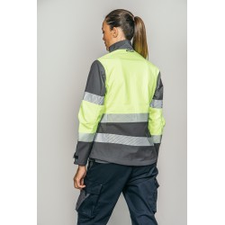 Polar Softshell alta visibilidad MUJER KINGSMANN STARLIGHT, Gris con Amarillo... 2