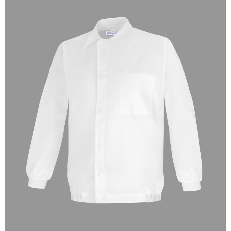 Cazadora laboral con broches ocultos LBA-81, BLANCA, PLAZO 10 días