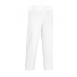 Pantalón PIJAMA laboral Alimentación con GOMA LBA-86, BLANCO