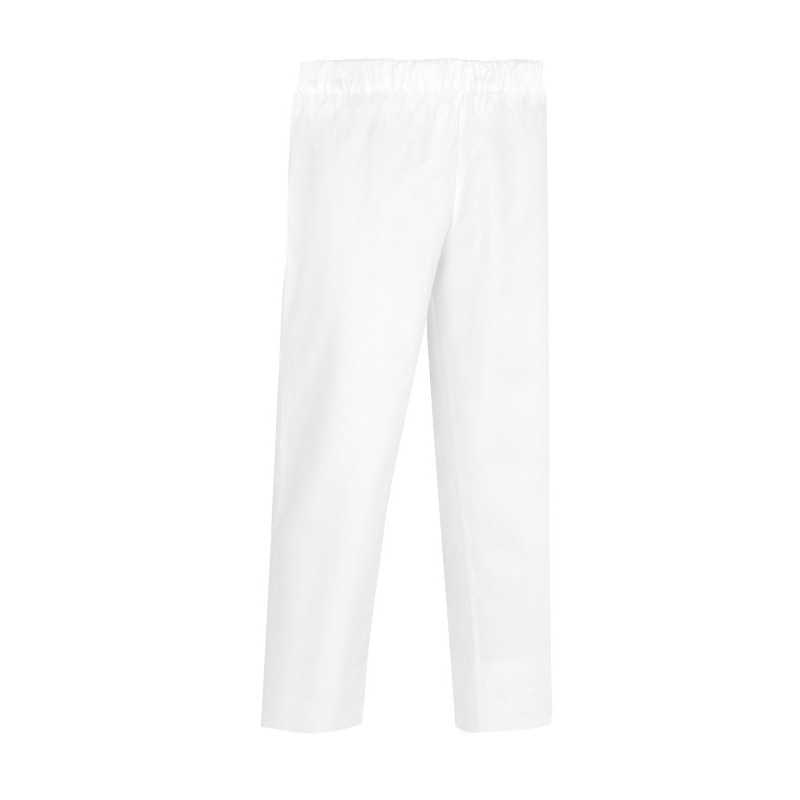 Pantalón PIJAMA laboral Alimentación con GOMA LBA-86, BLANCO