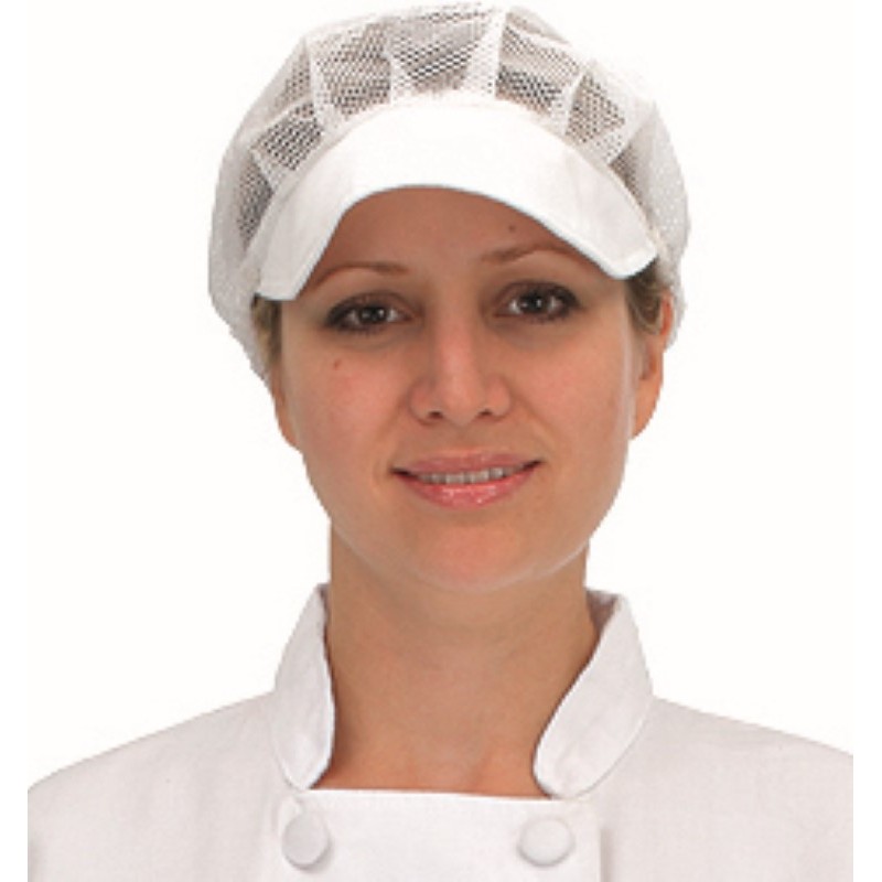 Cofia o gorra laboral con rejilla LBA-90, BLANCA, PLAZO 10 días