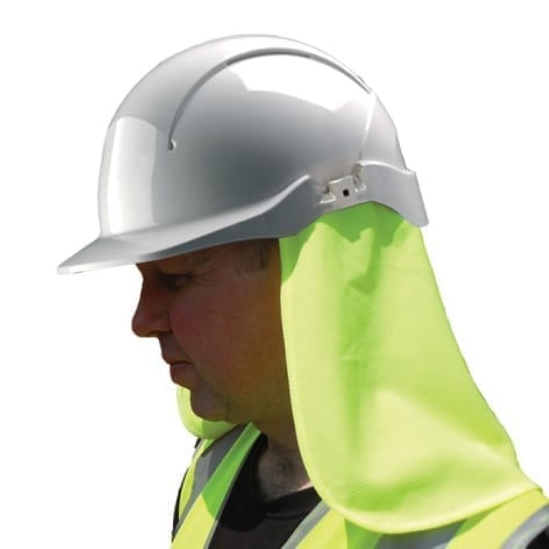 Cubrenucas amarillos flúor S51HVY para cascos, CENTURION