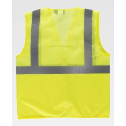 Chaleco de alta visibilidad amarillo con parte superior de rejilla C3612 2