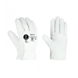 Par de guantes de piel flor vacuno gris 335 G, JOMIBA