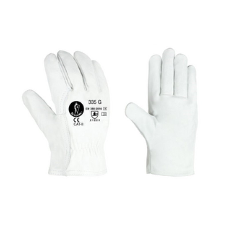 Par de guantes de piel flor vacuno gris 335 G, JOMIBA