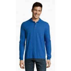 Polo laboral HOMBRE manga Larga WINTER 100% algodón AZUL ROYAL, PLAZO 10 días