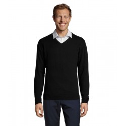 Jersey laboral HOMBRE con cuello de pico GALAXY Negro, PLAZO 10 días