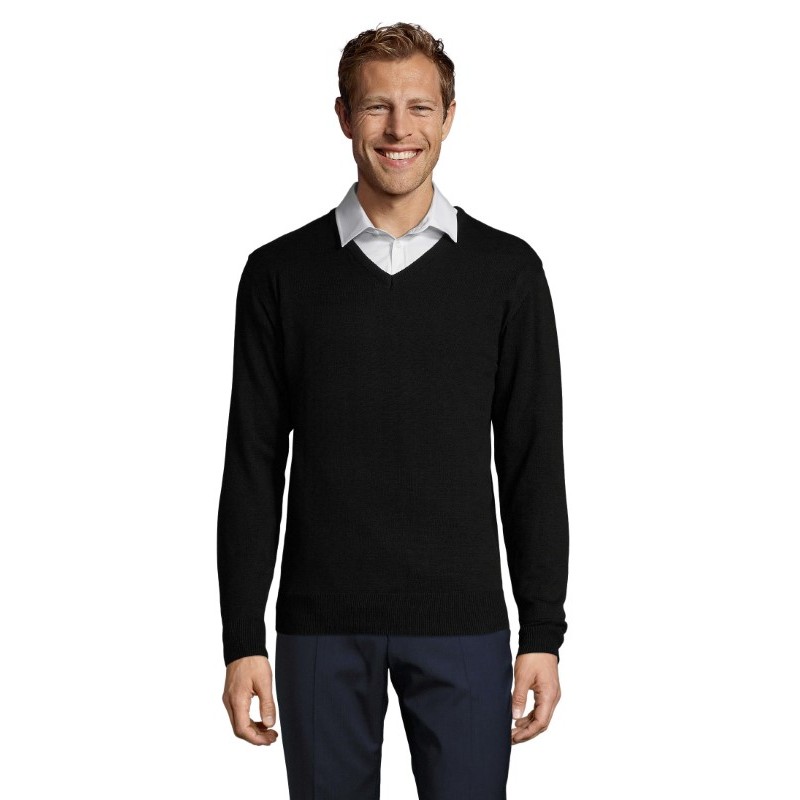 Jersey laboral HOMBRE con cuello de pico GALAXY Negro, PLAZO 10 días