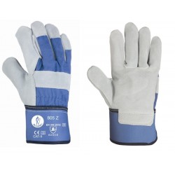 Par de Guantes de cuero y lona Azul GCL 805 Z, JOMIBA