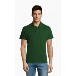 Polo laboral piqué HOMBRE manga corta SUMMER Verde Botella, PLAZO 10 días