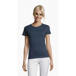 Camiseta laboral MUJER manga corta con cuello redondo REGENT Denim
