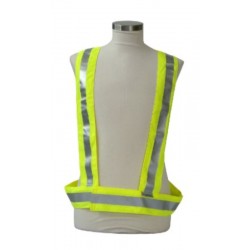 Arnés o Tirantes de alta visibilidad amarillo flúor con banda reflectante...