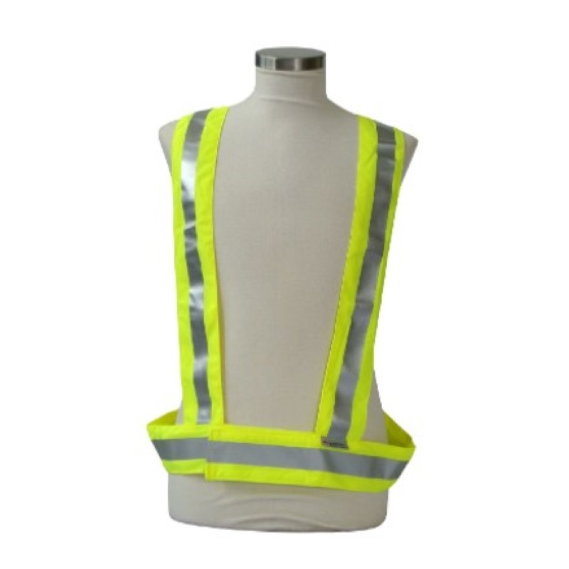 Arnés o Tirantes de alta visibilidad amarillo flúor con banda reflectante...