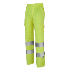 Pantalón de alta visibilidad amarillo flúor CON FORRO, ref. 1082, CHINTEX