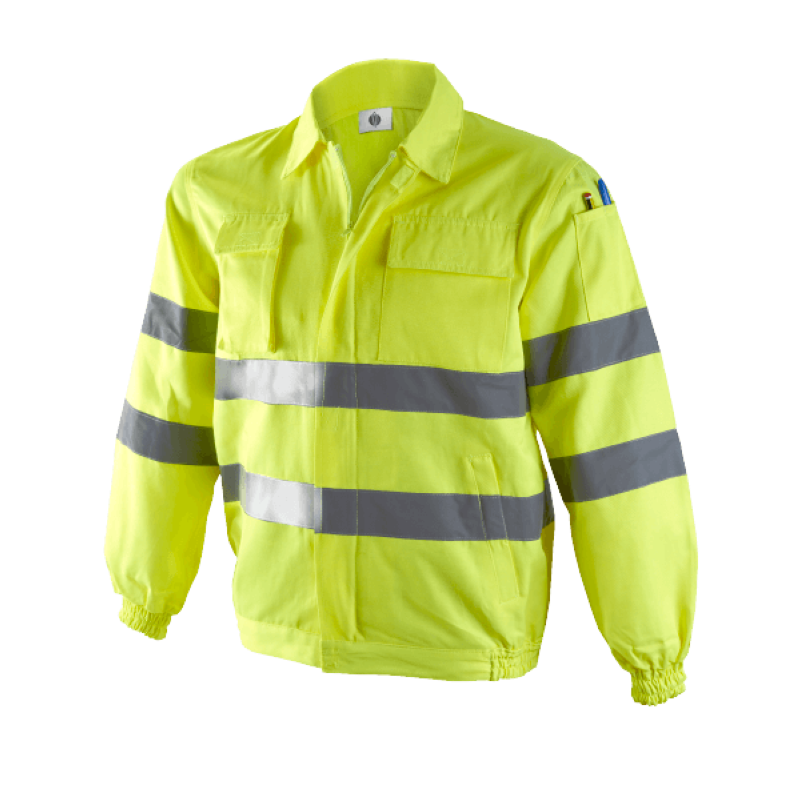 Cazadora multibolsillos de alta visibilidad amarilla flúor Ref. 1053,...