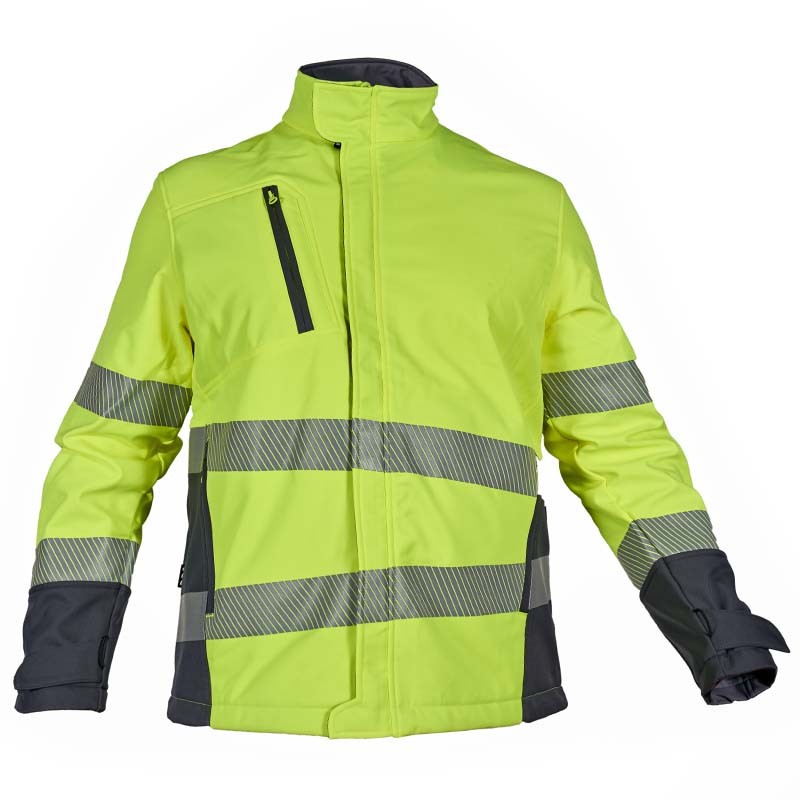 Polar Softshell alta visibilidad HOMBRE MONOCOLOR Amarillo Flúor