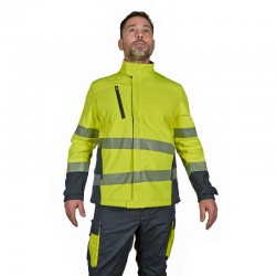 Polar Softshell alta visibilidad HOMBRE MONOCOLOR Amarillo Flúor 2