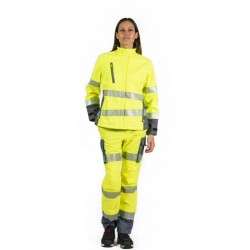 Pantalón alta visibilidad MUJER KINGSMANN STARLIGHT Amarillo Flúor