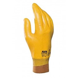 Guante recubrimiento de nitrilo amarillo Dexilite 383, MAPA