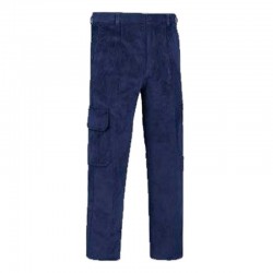 Pantalón para el frío de pana azul