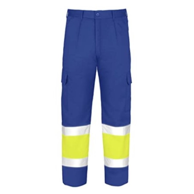 Pantalón multibolsillos bicolor Azul Real ó Azulina /Amarillo Flúor 3023,...