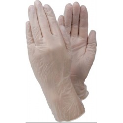 Caja de 100 guantes desechables vinilo sin polvo 819A, TEGERA