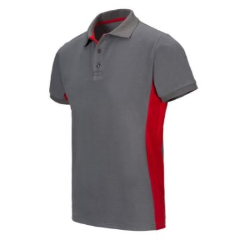 Polo bicolor Gris y Rojo manga corta ref. 105504, VELILLA