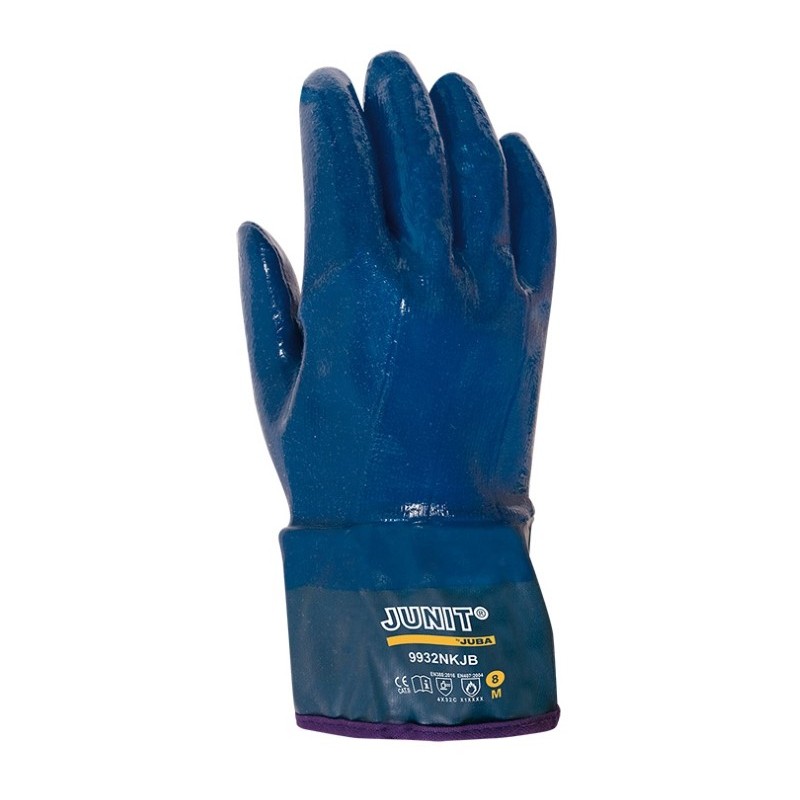 Par de guantes anticortes kevlar recubierto de nitrilo JUNIT 9932NKJB, JUBA