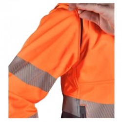 Softshell Polar Naranja Flúor KINGSMANN STARLIGHT Hombre, con mangas... 3