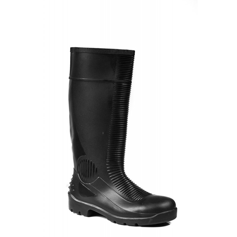 Bota de seguridad PSH PVC negra alta S4 con puntera