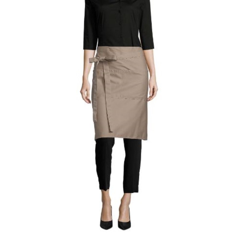 Delantal laboral medio color cuerda GREENWICH beige 90 X 65 cm., 88020. PLAZO...