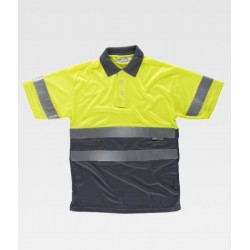 Polo Alta Visibilidad Gris Amarillo ref. C3860, WORKTEAM