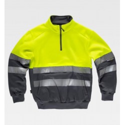 Sudadera Alta Visibilidad Gris Amarillo ref. C9035, WORKTEAM