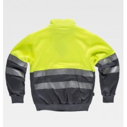 Sudadera Alta Visibilidad Gris Amarillo ref. C9035, WORKTEAM 2