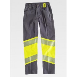 Pantalón Alta Visibilidad Gris Amarillo ref. C2718, WORKTEAM