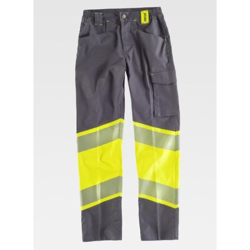 Pantalón Alta Visibilidad Gris Amarillo ref. C2718, WORKTEAM