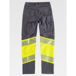 Pantalón Alta Visibilidad Gris Amarillo ref. C2718, WORKTEAM 2