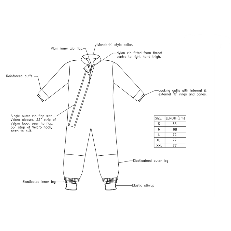 Traje de una pieza de neopreno protección química sin capucha COMB041,...