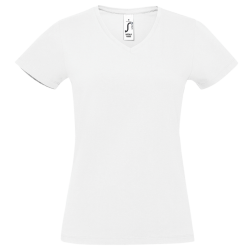 CAMISETA IMPERIAL MUJER CUELLO DE PICO - BLANCA