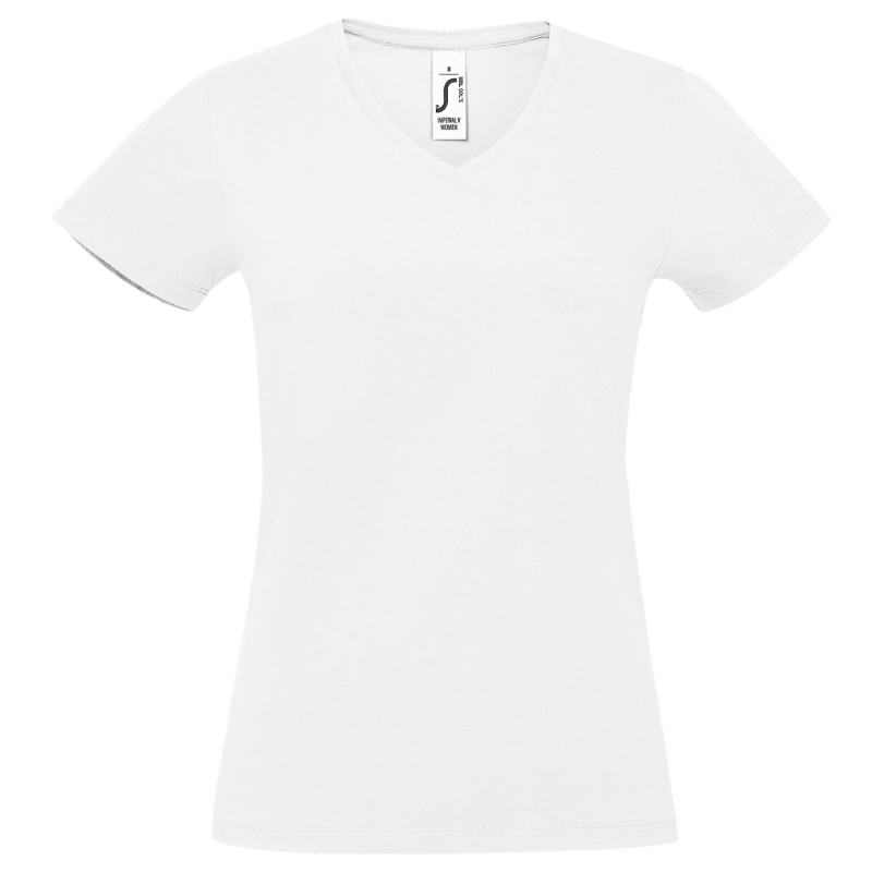 CAMISETA IMPERIAL MUJER CUELLO DE PICO - BLANCA