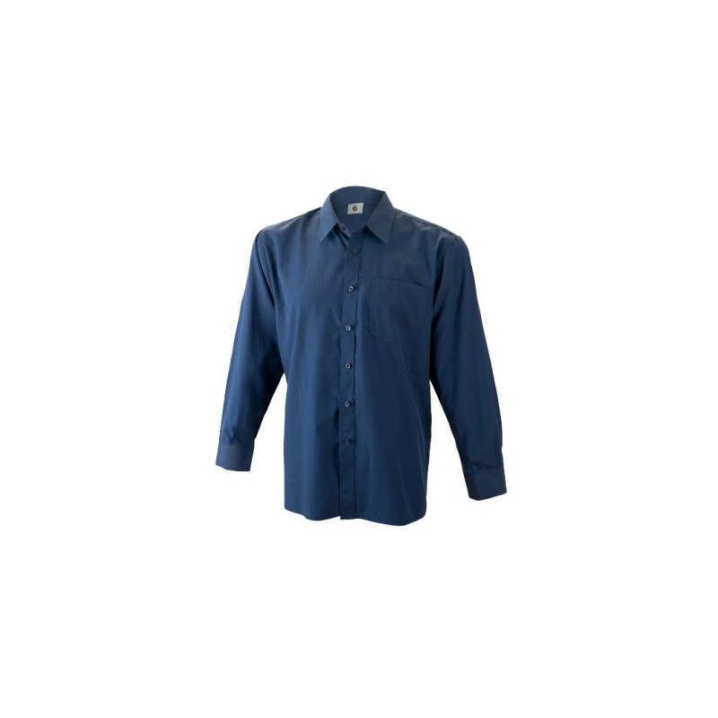 Camisa laboral manga larga azul marino 1018