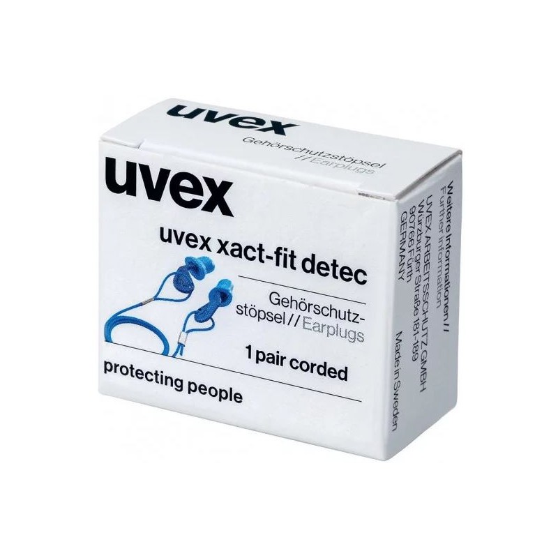 Caja de 50 pares de tapones auditivos detectables SNR: 26dB. UVEX, 2124011