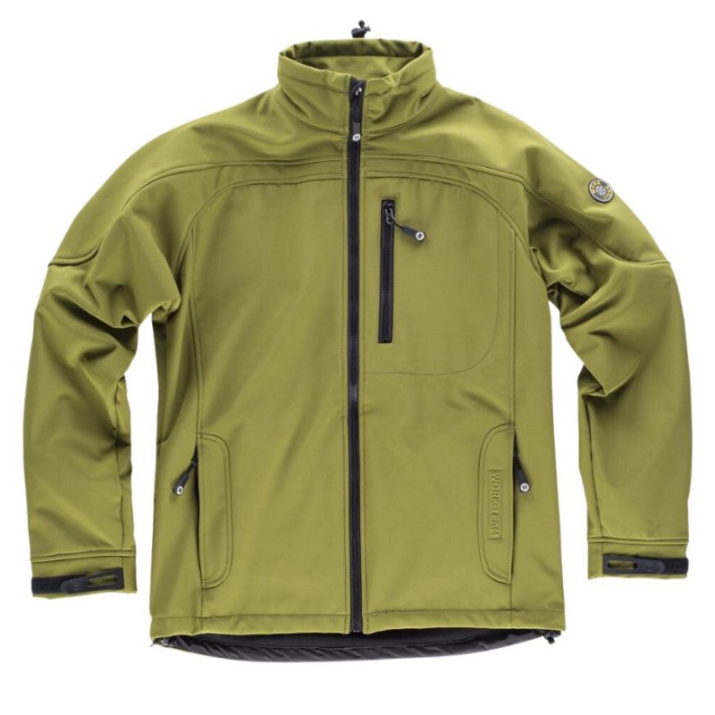 Chaqueta laboral, WORKTEAM ref. S9010, color verde caqui