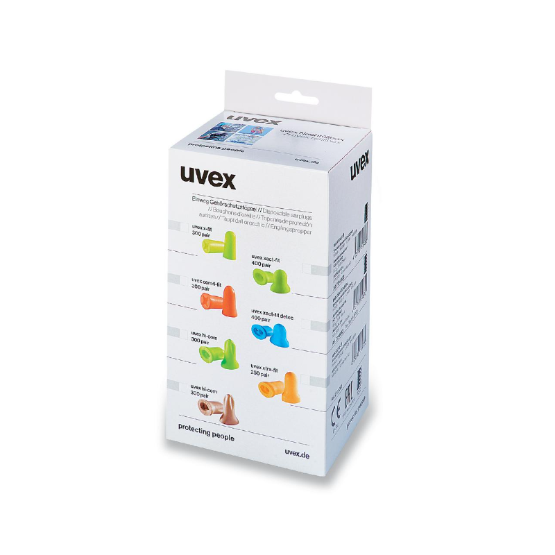 Caja de 400 pares de tapones de repuesto SNR: 26dB. UVEX, 2124013